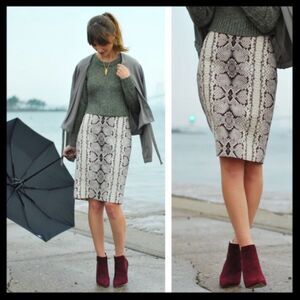 J Crew No 2 Pencil Skirt Python 2